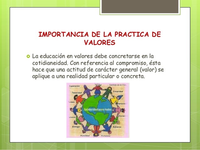 Practica de los valores humanos