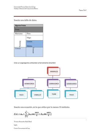 Practica de word I bimestre
