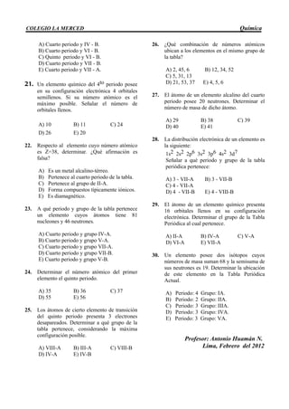 PRÁCTICA DIRIGIDA DE TABLA PERIÓDICA
