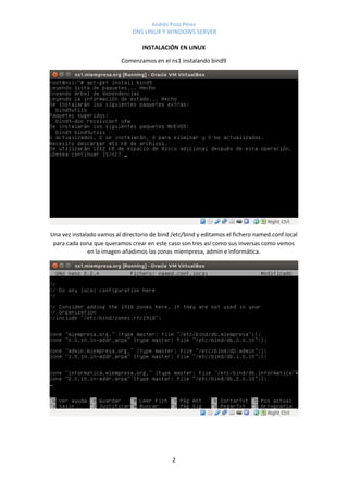 INSTALAR SERVIDOR DNS EN LINUX DEBIAN | PDF