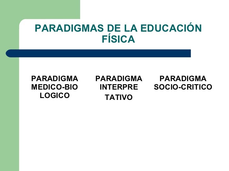 paradigma, modelos, teoria de la educacion fisica