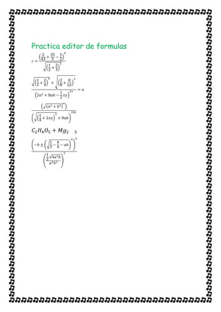 Practica editor de formulas