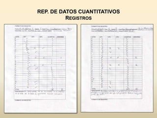 REP. DE DATOS CUANTITATIVOS
          REGISTROS
 