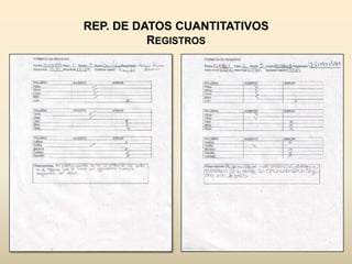 REP. DE DATOS CUANTITATIVOS
          REGISTROS
 