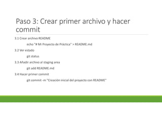 Practica Git bash Diapositivas.......... | PDF