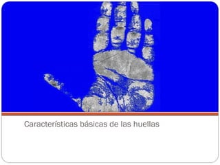 Características básicas de las huellas
 