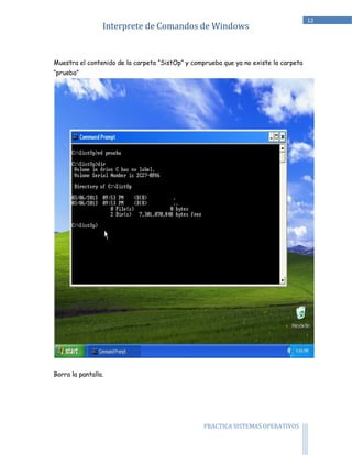 Practica interprete de comandos de windows | PDF