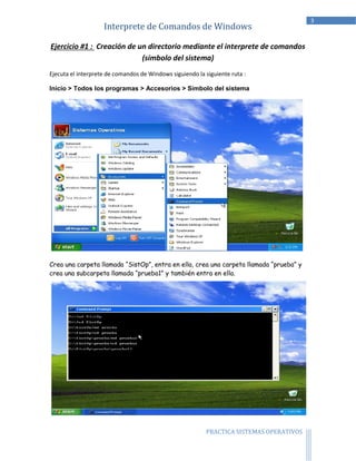 Practica interprete de comandos de windows | PDF