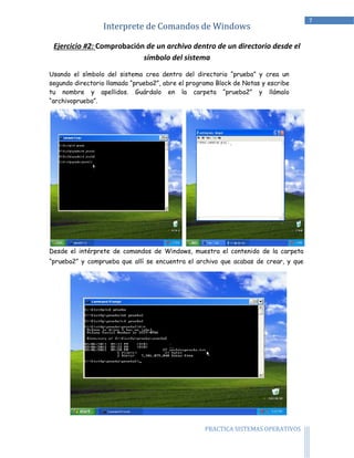 Practica interprete de comandos de windows | PDF