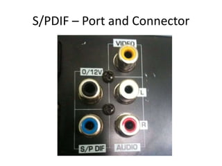 S/PDIF – Port and Connector

 