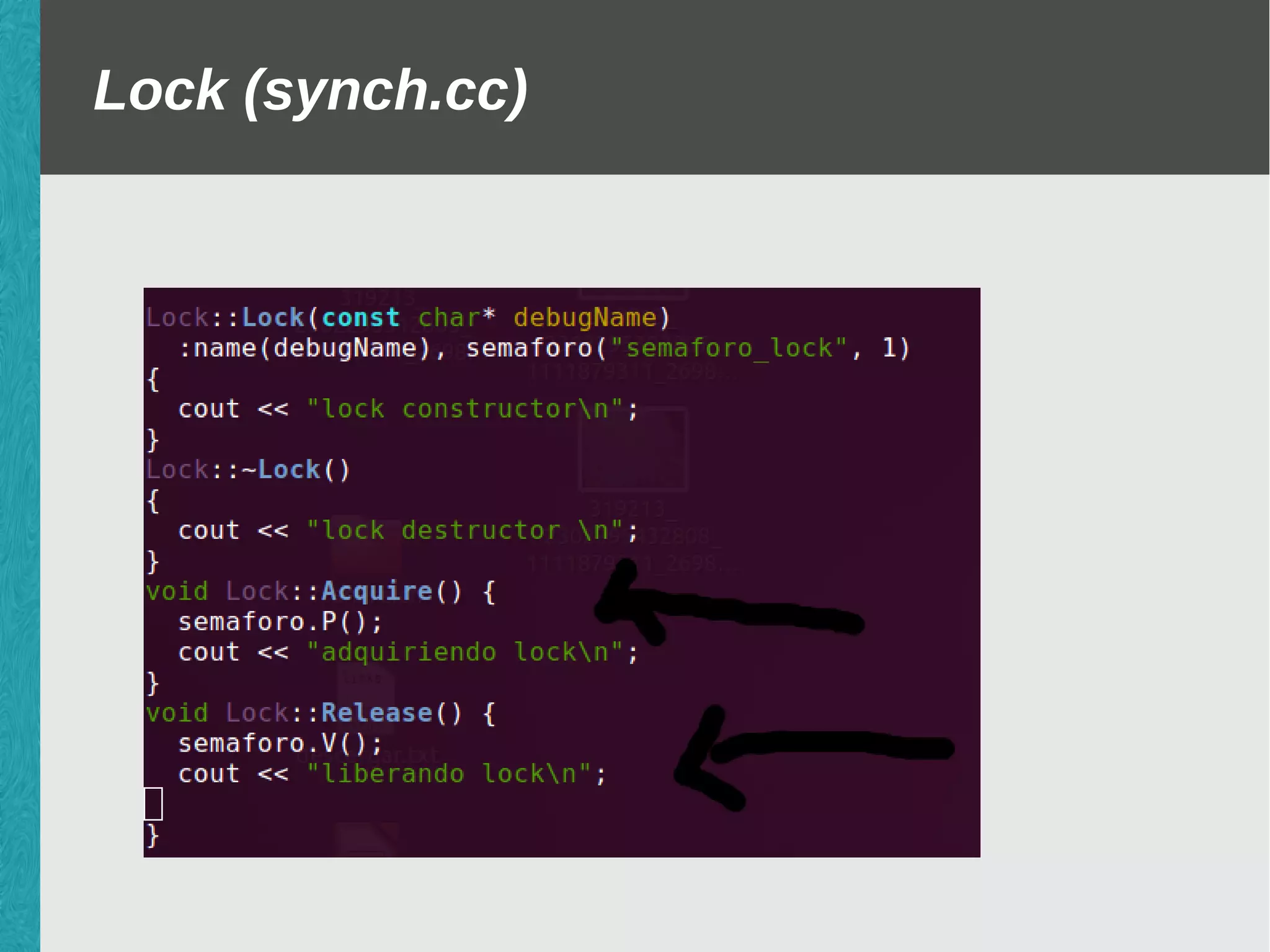 Lock (synch.cc)