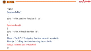 Data types and variables in php for writing | PPTX