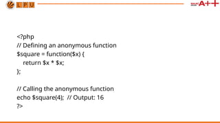 Data types and variables in php for writing | PPTX