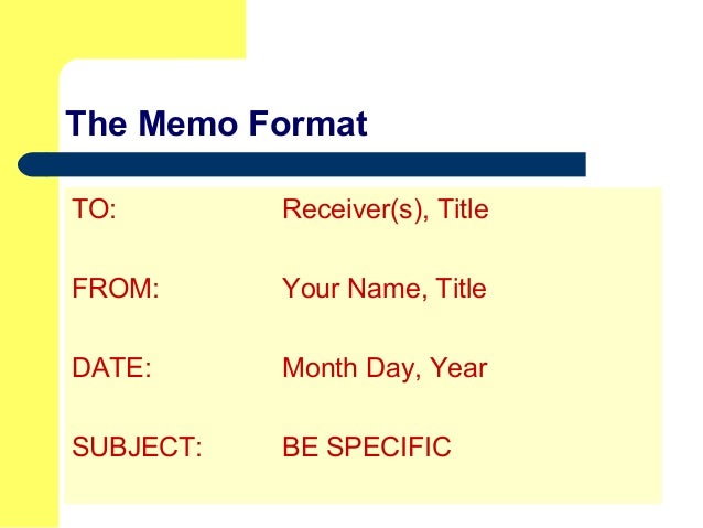 business memo format