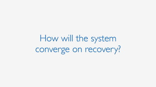 How will the system
converge on recovery?
 