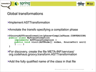 Practical Groovy Domain-Specific Languages