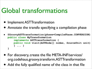Practical Domain-Specific Languages in Groovy