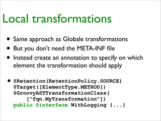 Practical Domain-Specific Languages in Groovy