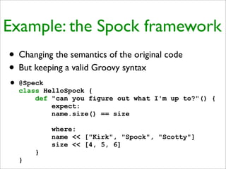 Practical Domain-Specific Languages in Groovy