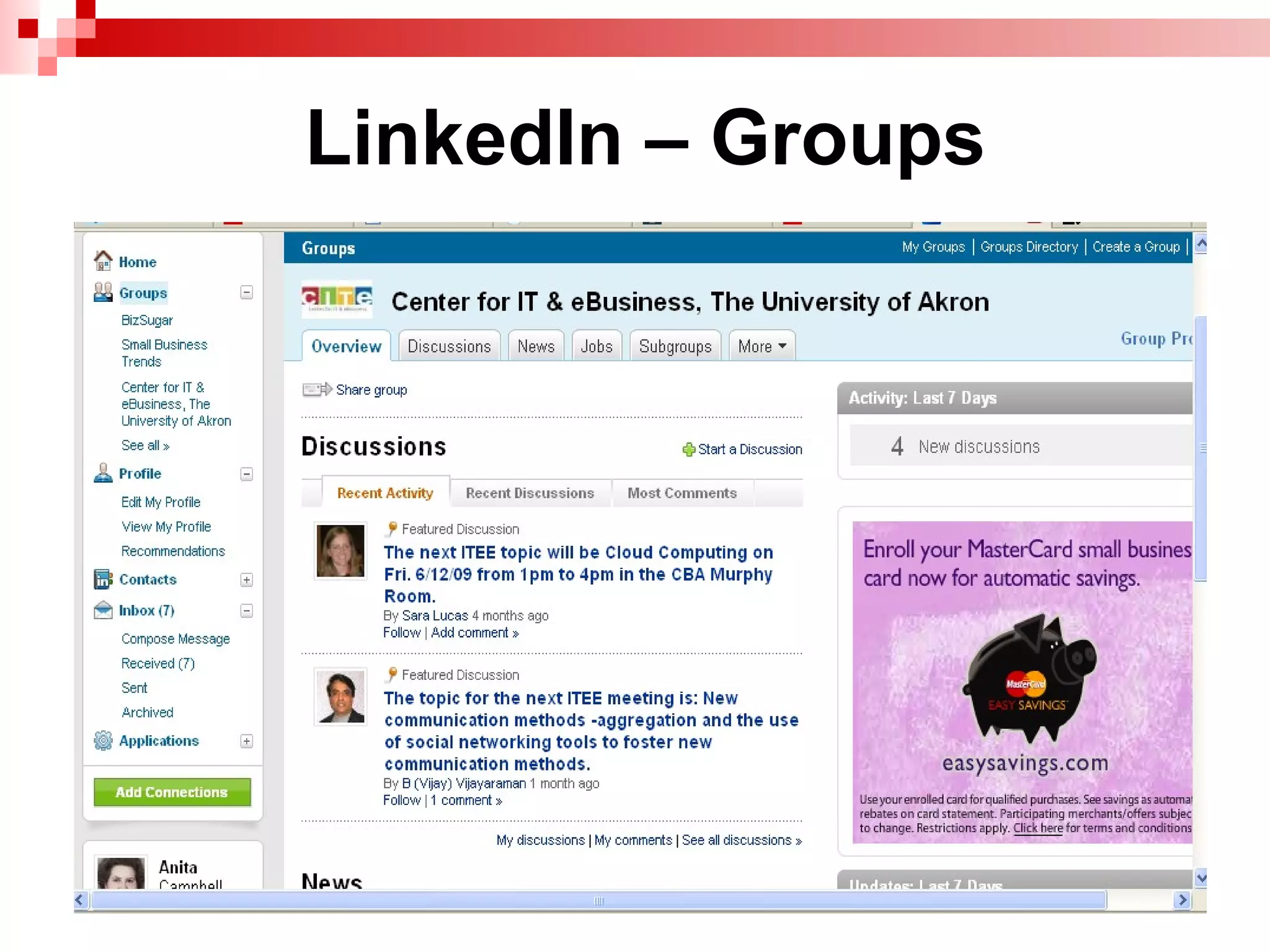 LinkedIn – Groups 
