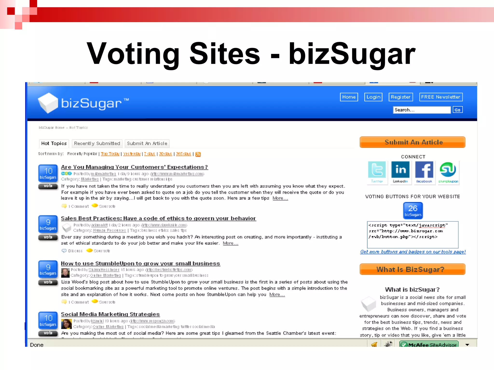 Voting Sites - bizSugar 
