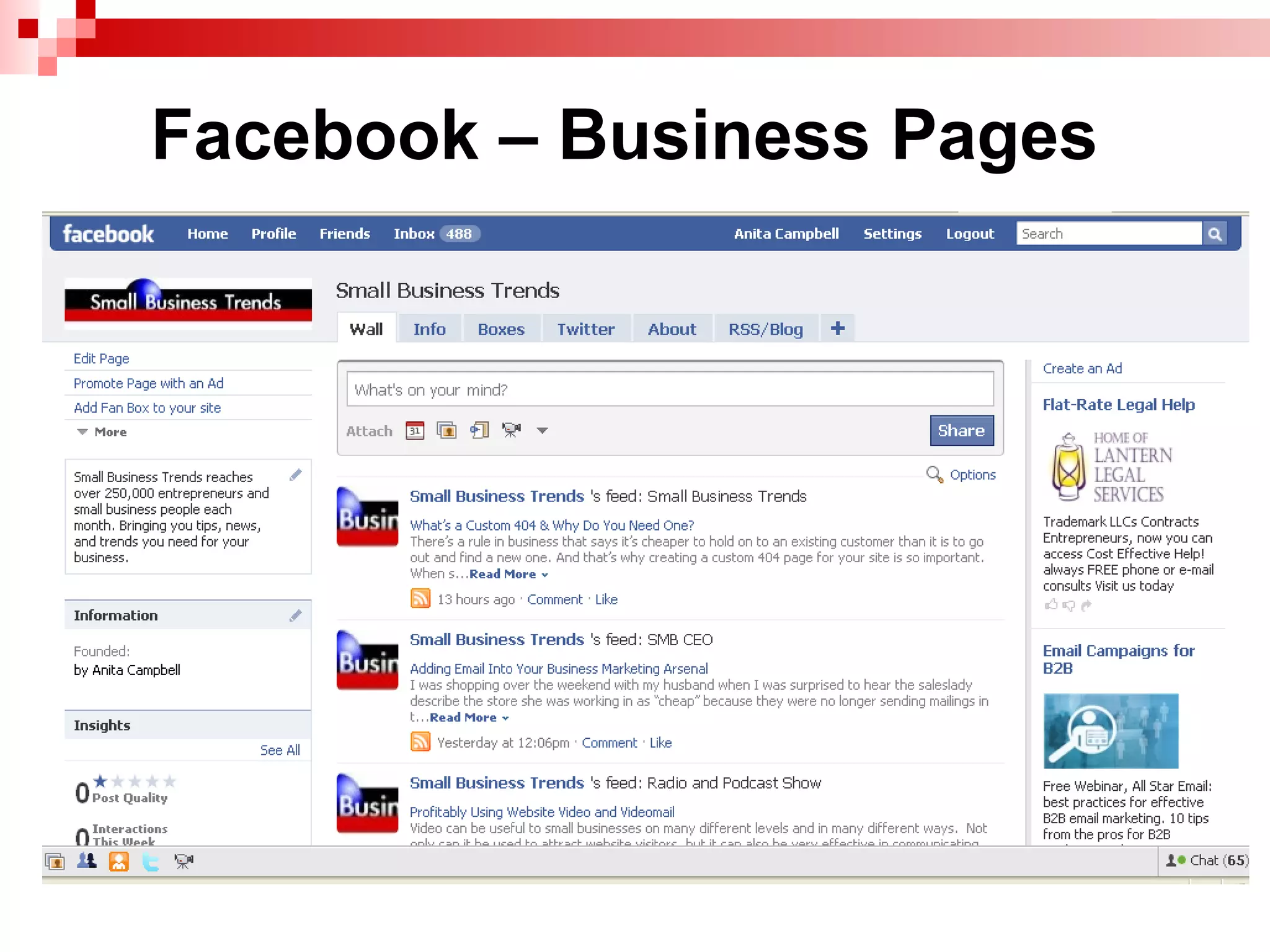 Facebook – Business Pages   
