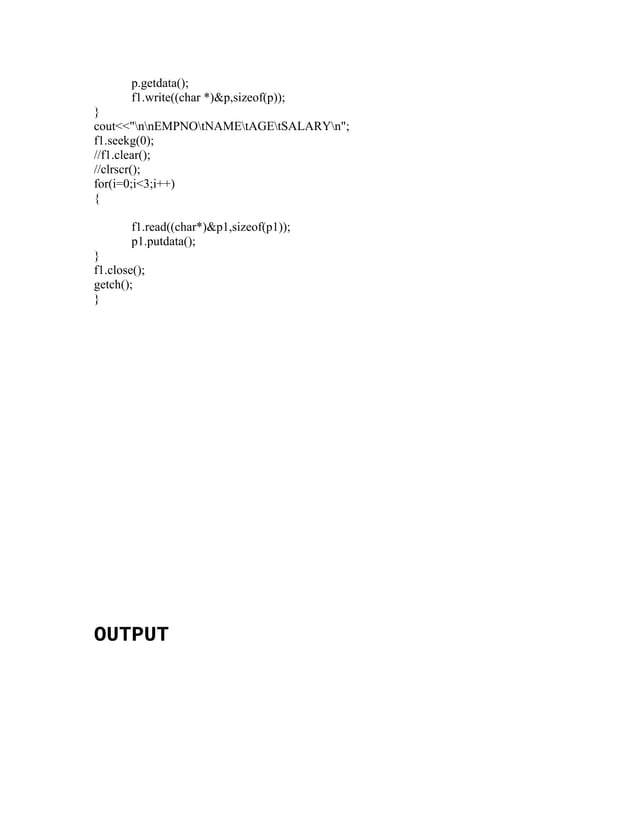 Practical Class 12th (c++programs+sql queries and output) | DOC ...