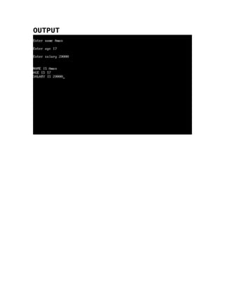Output 5 Classes Practical Class 12th (c++programs+sql queries and output) | DOC