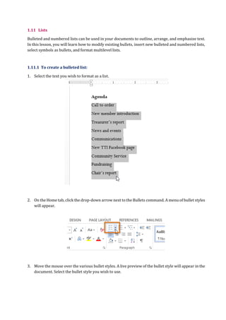 Microsoft Word Basic Features | PDF