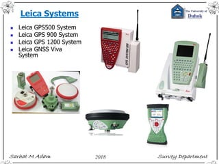 Leica Systems
 Leica GPS500 System
 Leica GPS 900 System
 Leica GPS 1200 System
 Leica GNSS Viva
System
 