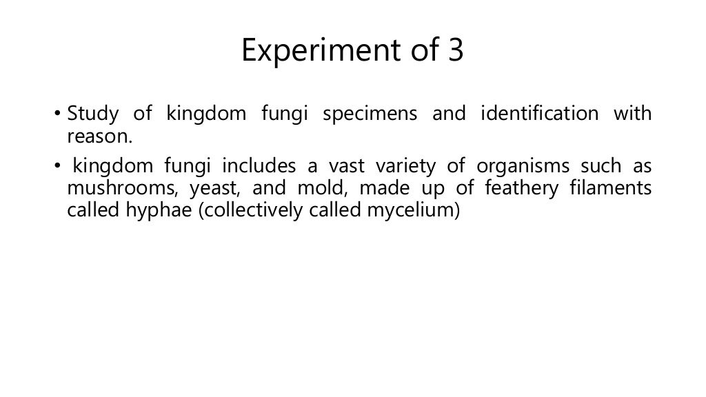 Study of specimens and identification with reason in lab.