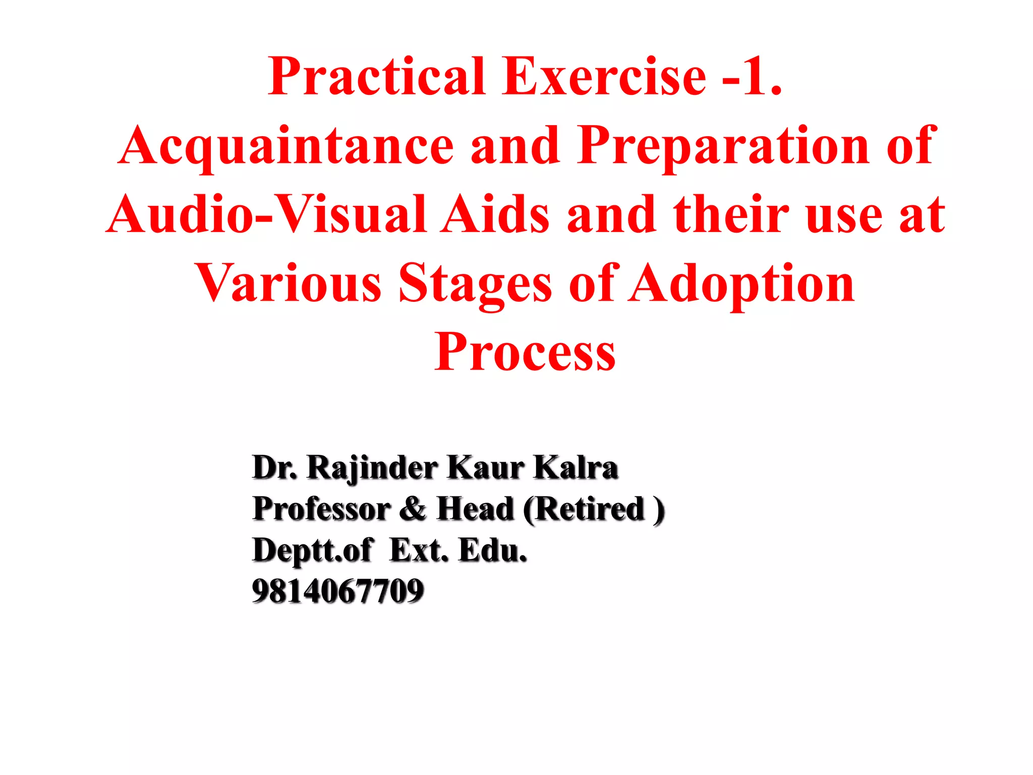 Practical 1 Audio visual aids | PPTX