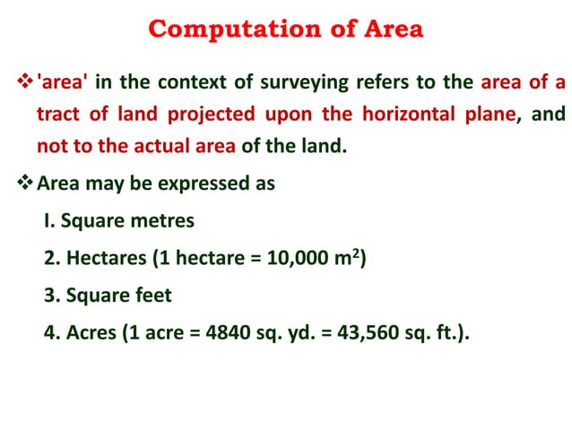 Practical 2 Chain and Compass Surveying - Computation of areas.ppt