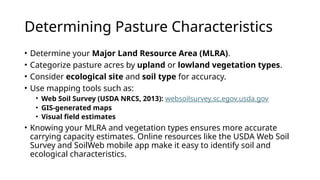 Determining Pasture Rates Practical #3 Carring Capacity.pptxgggbbv. | PPTX