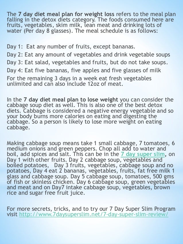 Practical 7 Day Diet Meal Plan 7 Day Super Slim Review Practical 7 Day Diet Meal Plan 7 Day Super Slim Review