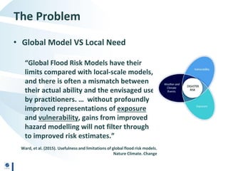 The Problem
• Global Model VS Local Need
“Global Flood Risk Models have their
limits compared with local-scale models,
and...