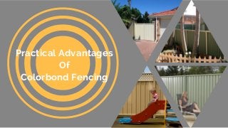 Practical Advantages
Of
Colorbond Fencing
 