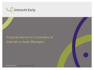 Practical Advice for Controllers of Alternative Asset Managers