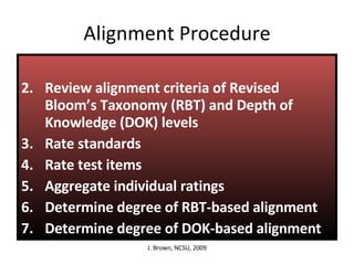 RBT and DOK Alignment for Practitioners | PPT
