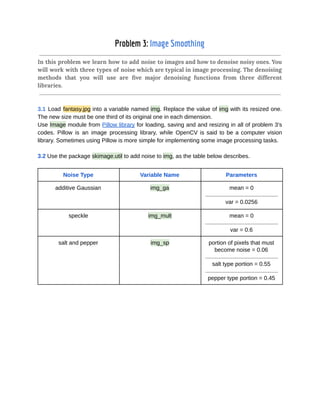 A Hands-On Set of Programming Problems Using Python and OpenCV | PDF