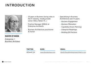 B U S I N E S S A N A L Y S I S C O N F E R E N C E E U R O P E 2 0 1 4 | © E N T E R P R I S E A R C H I T E C T S | PAGE...