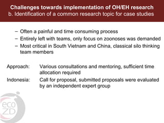 Practical application of One Health principles to field-based multidisciplinary undergraduate training
