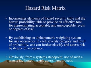Managing Bats Risk Matrix Practical Application Of System Safety For Performance Improvement | PPT