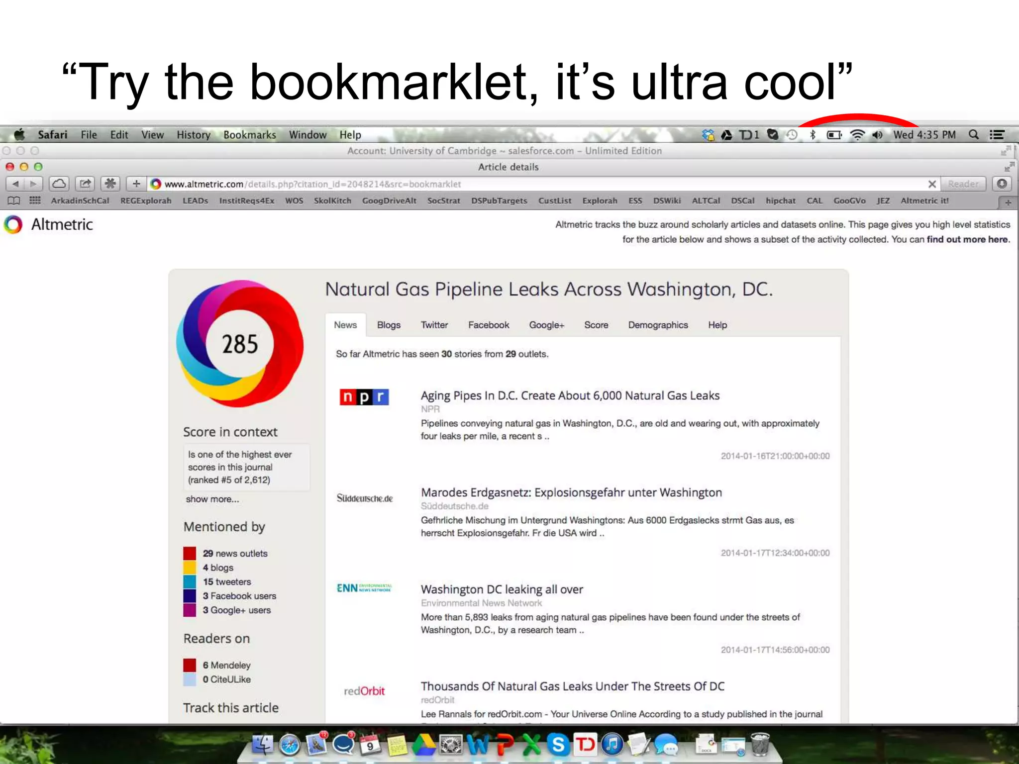 “Try the bookmarklet, it’s ultra cool”
 