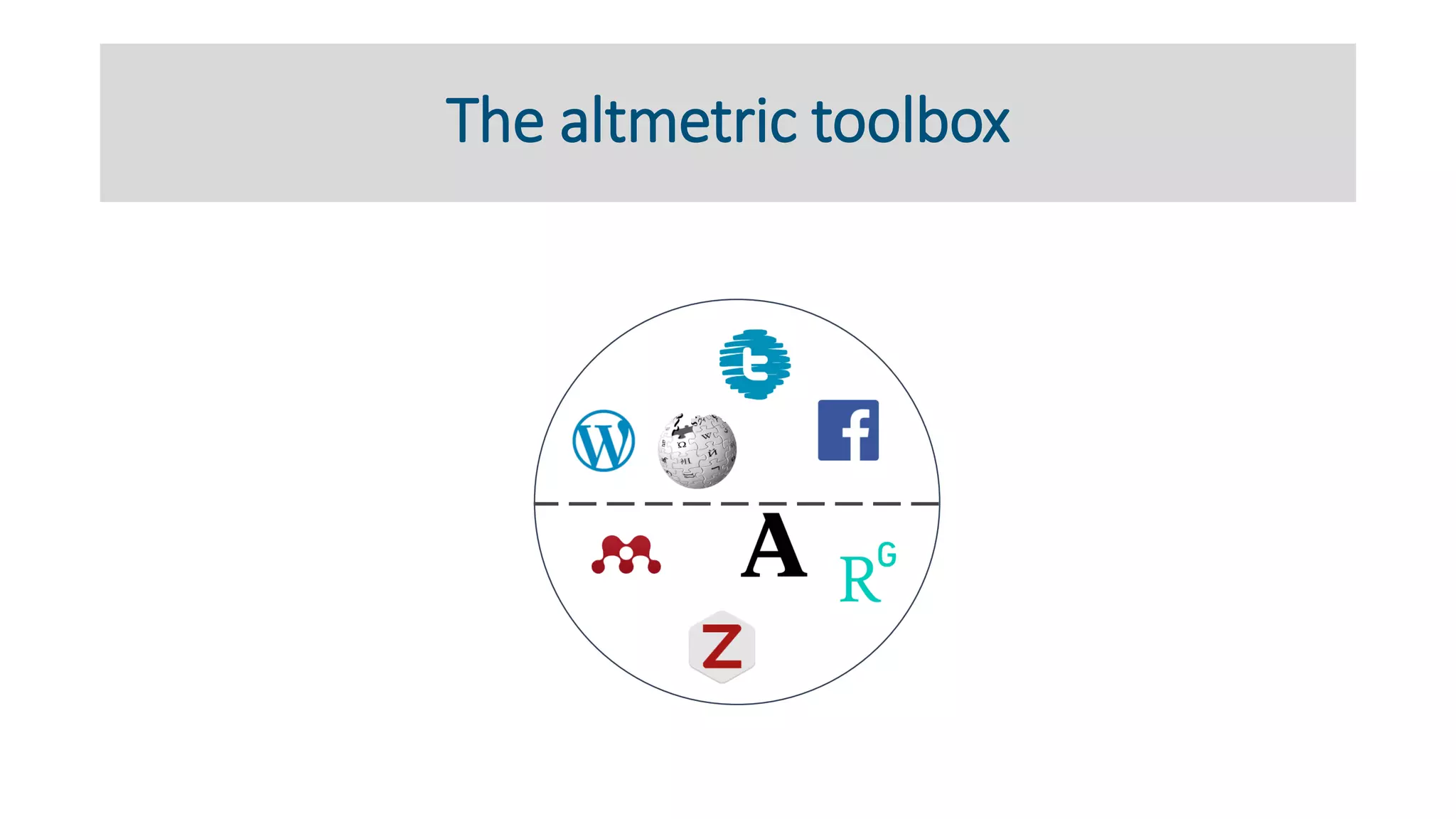 The altmetric toolbox
 