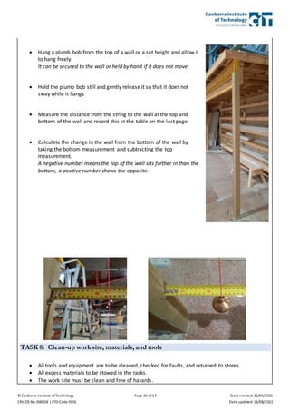 Practical Assessment - Apply Basic Levelling Procedures | DOCX