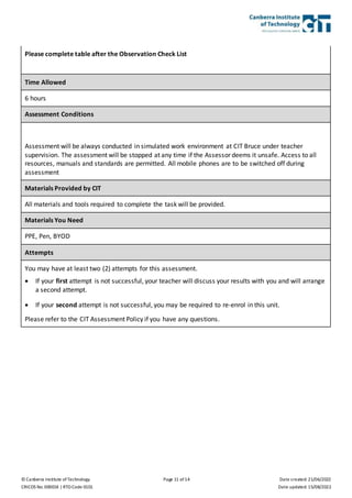 Practical Assessment - Apply Basic Levelling Procedures | DOCX