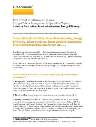 Crescendus™ Practical Brilliance Series- Industrial Automation, Smart Infrastructure & Energy Efficiency