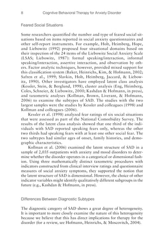 cognitive behavioral therapy for social anxiety disorder (CBT) | PDF