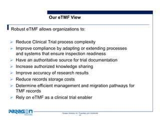 Practical considerations for eTMF Planning | PDF
